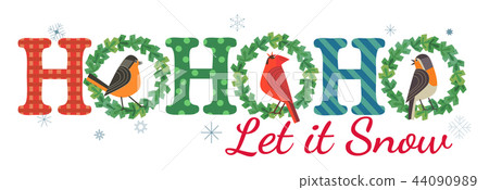 Christmas decorative poster 44090989