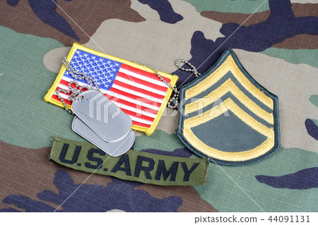 US ARMY Staff Sergeant rank patch, branch tape 44091131