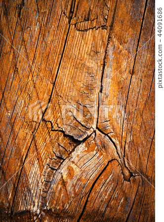 brown old board with cracks 44091686