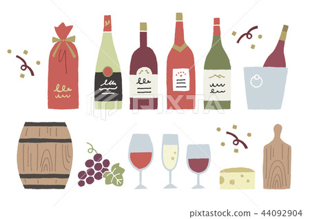 No wine hand drawn outlines 44092904
