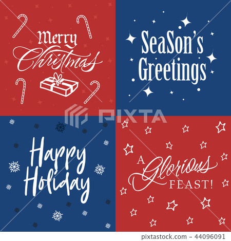 Christmas new year card vector illustration 44096091