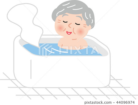 Senior woman bathing Senior woman bathing 44096974