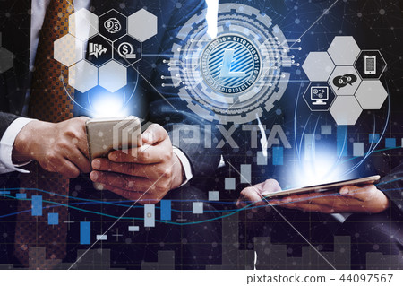 Litcoin LTC and Cryptocurrency Trading Concept 44097567