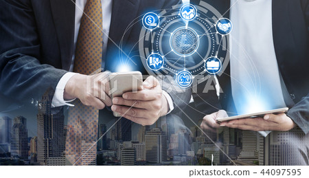 Litcoin LTC and Cryptocurrency Trading Concept 44097595