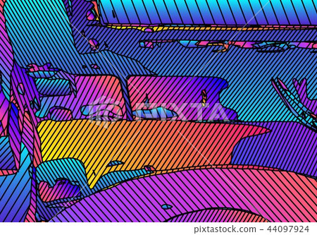 Abstract vibrant background with vivid color gradients and lines 44097924