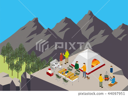 Camping barbecue tent table 44097951