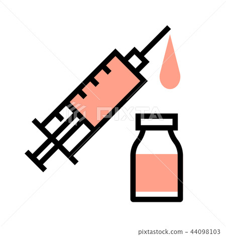 Syringe FlatOutline illustration Syringe FlatOutline illustration 44098103
