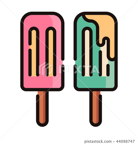 Ice-cream LineColor illustration 44098747