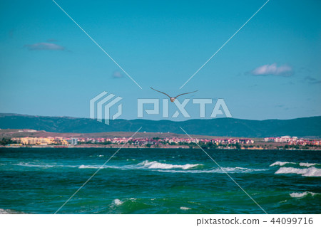 Beautiful sea view from Pomorie, Bulgaria. 44099716