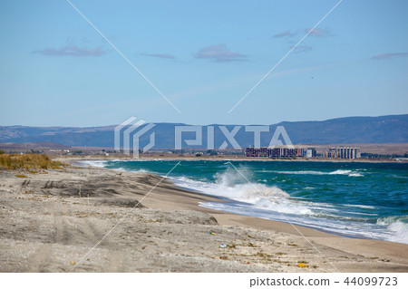 Beautiful sea view from Pomorie, Bulgaria. 44099723