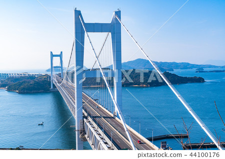 "Okayama prefecture" at Seto Ohashi bridge and Washuzan 44100176