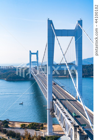 "Okayama prefecture" at Seto Ohashi bridge and Washuzan 44100182