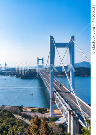 "Okayama prefecture" at Seto Ohashi bridge and Washuzan 44100183