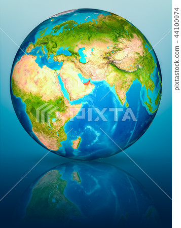 Uni Arab Emirates on Earth on reflective surface Uni Arab Emirates on Earth on reflective surface 44100974