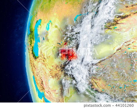 Tajikistan on Earth from space Tajikistan on Earth from space 44101260