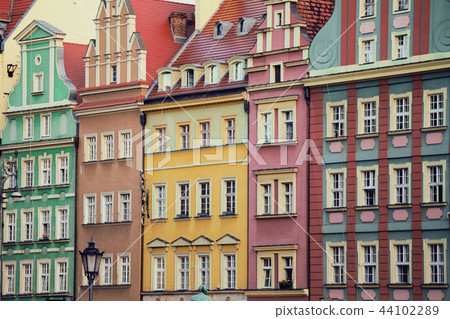 colorful buildings of Wroclaw colorful buildings of Wroclaw 44102289