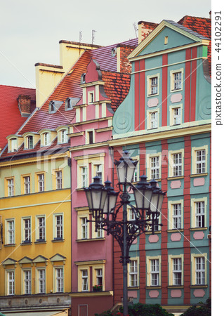 colorful buildings of Wroclaw 44102291