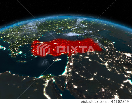Turkey from space at night Turkey from space at night 44102849
