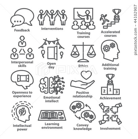 Business management line icons Pack 34 - Stock Illustration [44102907 ...