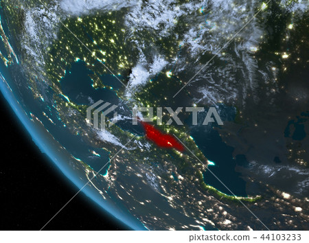 Night view of Georgia on Earth 44103233