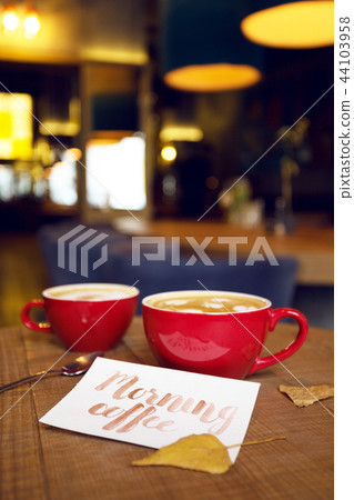 morning coffee in a cafe 44103958