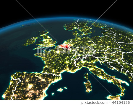 Belgium on Earth at night 44104136
