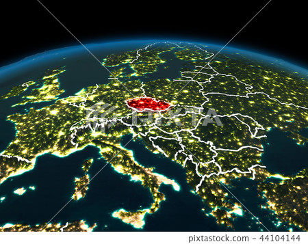 Czech republic on Earth at night Czech republic on Earth at night 44104144