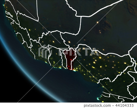 Satellite view of Benin at night Satellite view of Benin at night 44104333