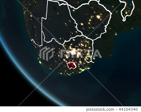 Satellite view of Lesotho at night Satellite view of Lesotho at night 44104340