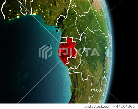 Morning over Gabon on Earth 44104366