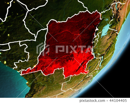 Orbit view of Democratic Republic of Congo 44104405