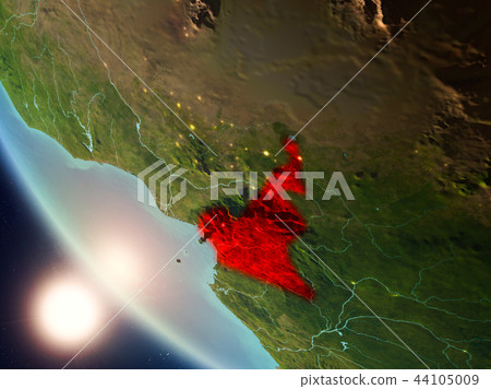 Cameroon during sunset on Earth Cameroon during sunset on Earth 44105009