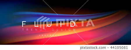 Fluid color wave line background. Trendy abstract layout template for business or technology Fluid color wave line background. Trendy abstract layout template for business or technology 44105081