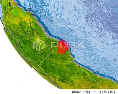 French Guiana On Globe Stock Illustration 44105403 PIXTA   44105403 