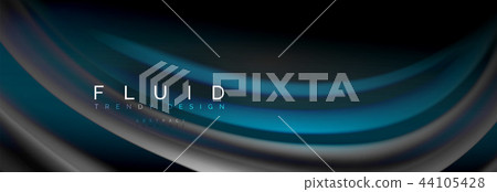 Fluid color wave line background. Trendy abstract layout template for business or technology Fluid color wave line background. Trendy abstract layout template for business or technology 44105428
