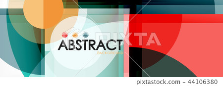 Abstract background - multicolored circles, trendy minimal geometric design Abstract background - multicolored circles, trendy minimal geometric design 44106380
