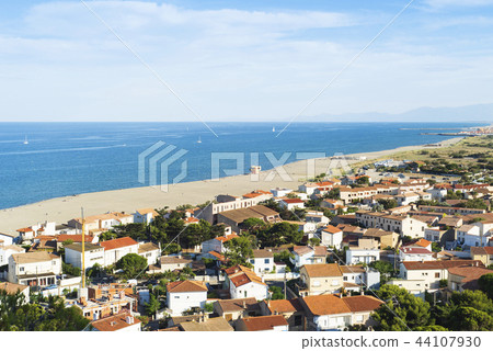 aerial view of Leucate, in France 44107930