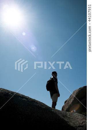 young backpacker man in Sardinia, Italy young backpacker man in Sardinia, Italy 44107931