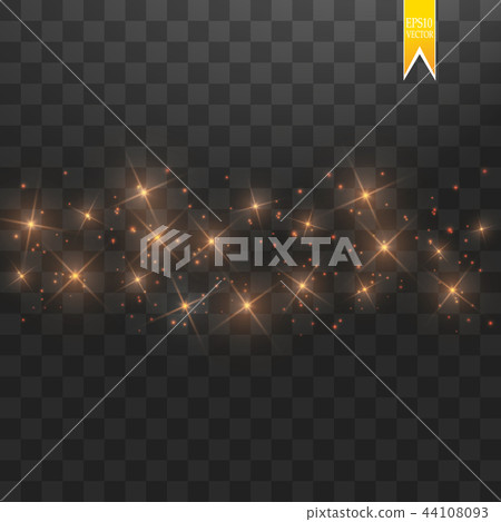 Gold star dust trail sparkling particles isolated. Gold star dust trail sparkling particles isolated. 44108093