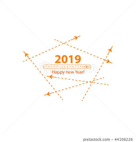 Creative happy new year 2019 design. Creative happy new year 2019 design. 44108226