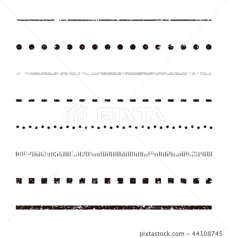 郵票樣式線集（黑色） 44108745