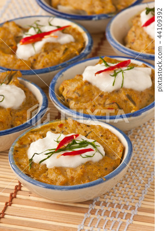 Thai Curry pudding. 44109392