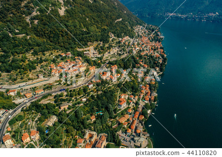 Italy Como Lake drone Air drone summer photo Italy Como Lake drone Air drone summer photo 44110820