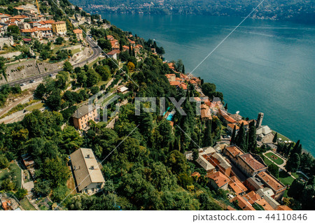 Italy Como Lake drone Air drone summer photo Italy Como Lake drone Air drone summer photo 44110846