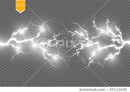 Set of lightnings. Thunder-storm and lightnings. - Stock Illustration ...