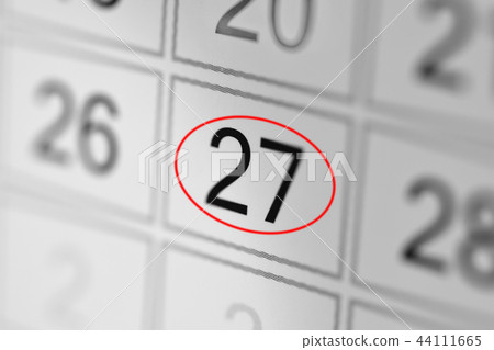 Planner calendar deadline day of the week paper 27 - Stock Illustration ...