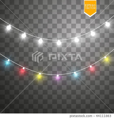 Christmas lights isolated. 44111863