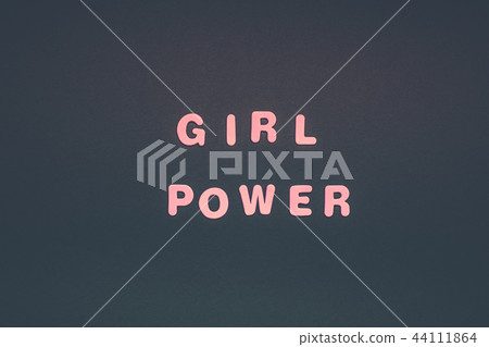 GIRL POWER writing on black paper background GIRL POWER writing on black paper background 44111864