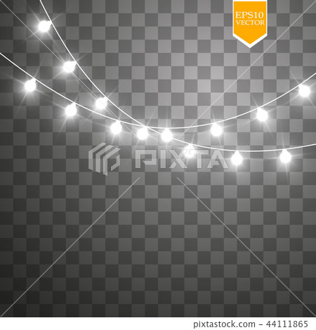Christmas lights isolated. 44111865