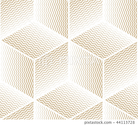 The geometric pattern with wavy lines. Seamless  44113728